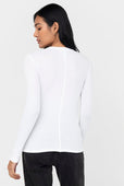 Rib Long Sleeve Women's T-shirt White