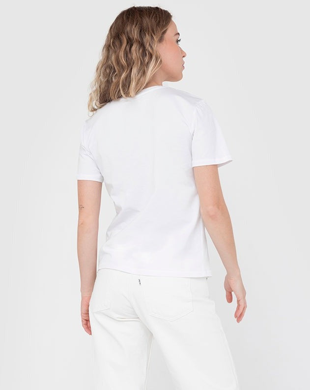 White Relaxed Women&#39;s T-shirt 