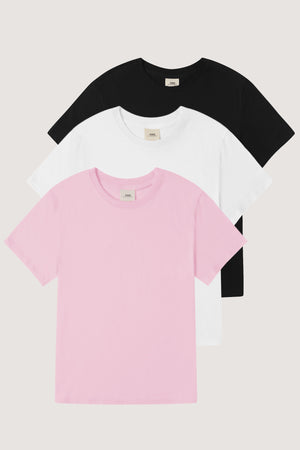 Relaxed Crew Neck T-shirt Bundle (Pinkie Swear)