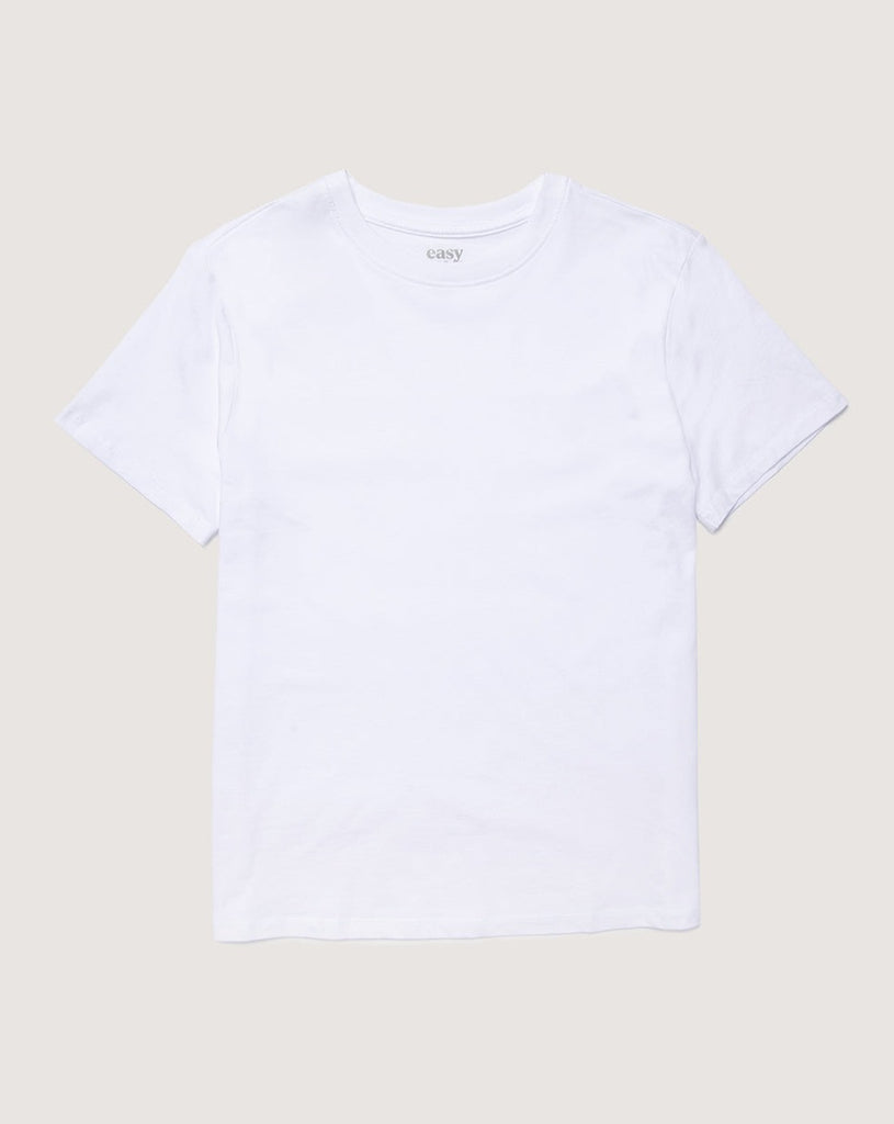 Women’s White Relaxed Fit Crew Neck T-Shirt | EasyStandard